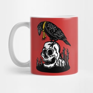 Crow on a Skull Mug